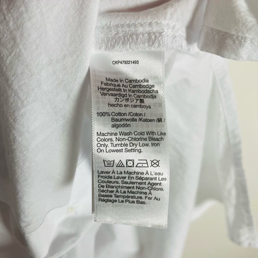 Madewell Oversized Long Sleeve Straight Hem Button Up Shirt US Women's XS New - Picture 5 of 5